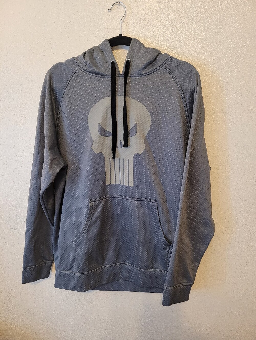 Marvel Punisher Skull Performance Hoodie Gray 2017 Men's Large